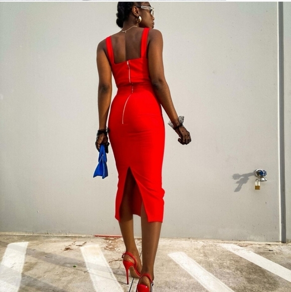 ZARA* Cut Out Midi Dress - Picture 8 of 8